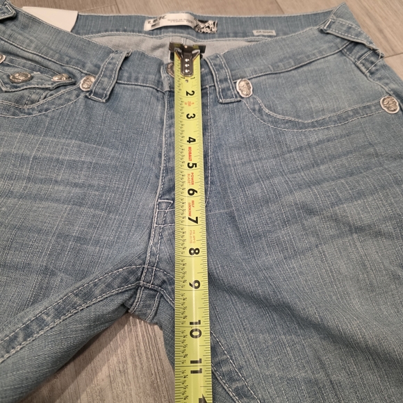 Laguna Beach Jean Co. Women’s Acid Wash Skull Studded Low Waist Straight Size 31 - Picture 12 of 15